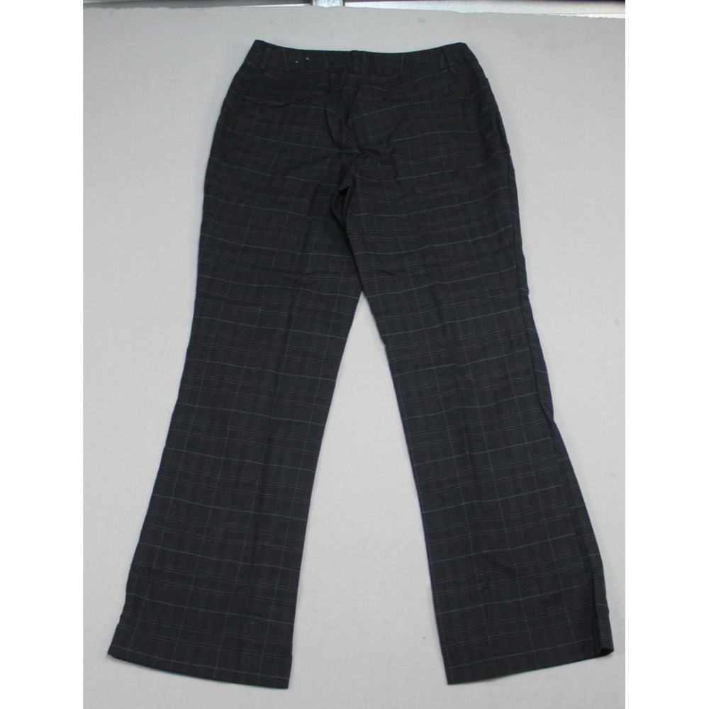 St John Bay Women Gray Pants Stretch Plaid Casual Size 12